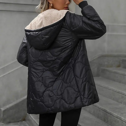 Veste Femme Coton avec Capuche Coupe Ajustée