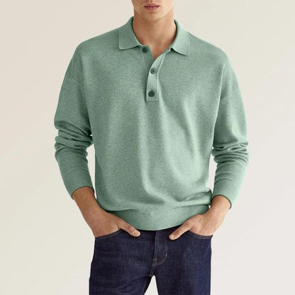 Polo Homme Manches Longues Confort et Élégant