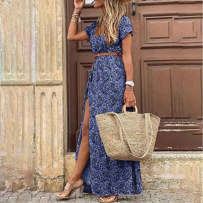 Robe Décontractée Florale Col V
