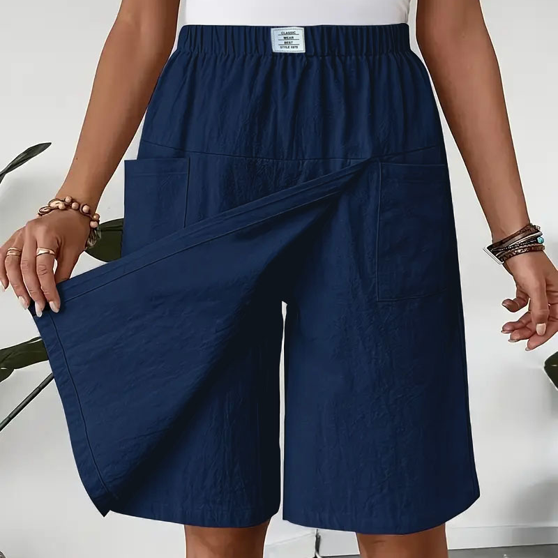 Jupe-Short Femme Taille Élastique Coupe Asymétrique