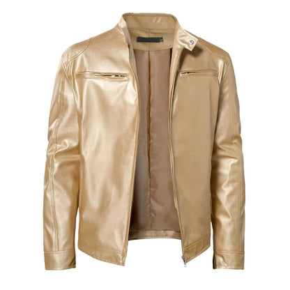 Blouson Cuir Noir Homme Zippé Moderne