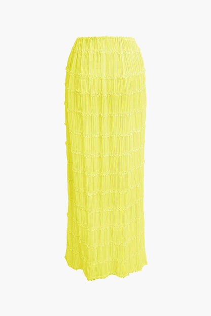 Robe de soirée deux pièces plissée élégante