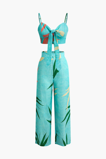 Ensemble Deux Pièces Top Nœud et Pantalon Bamboo