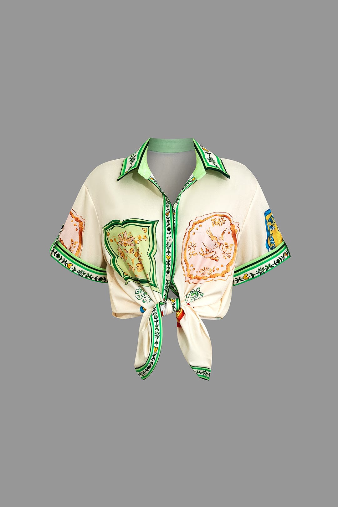 Ensemble Deux Pièces Élégant Imprimé Floral