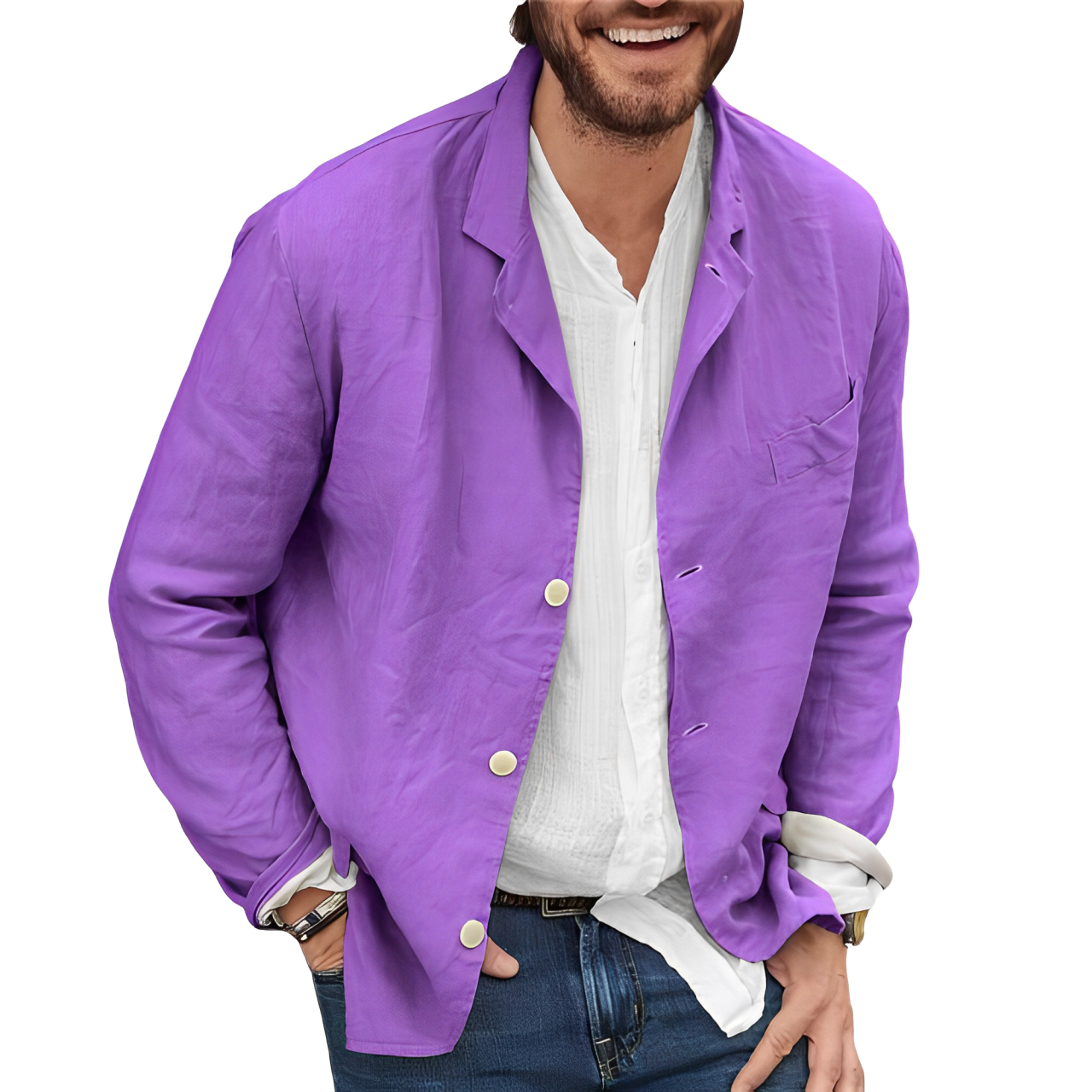 Veste Lin Homme Élégante et Confortable