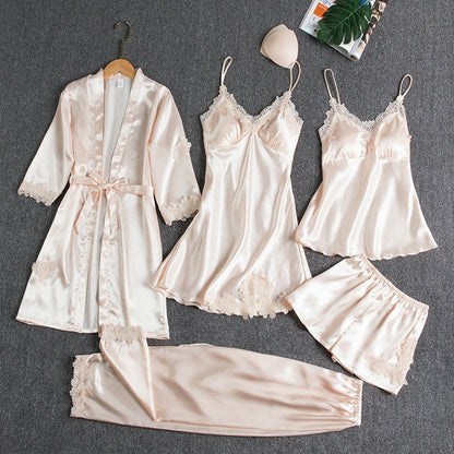 Ensemble de nuit Femme Satin glacé Deux pièces