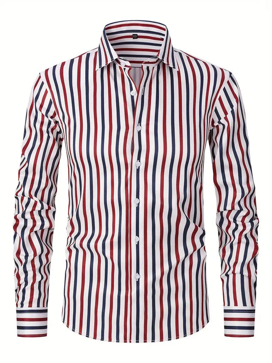 Chemise Homme Classique à Rayures Élégante - PanierRoyale