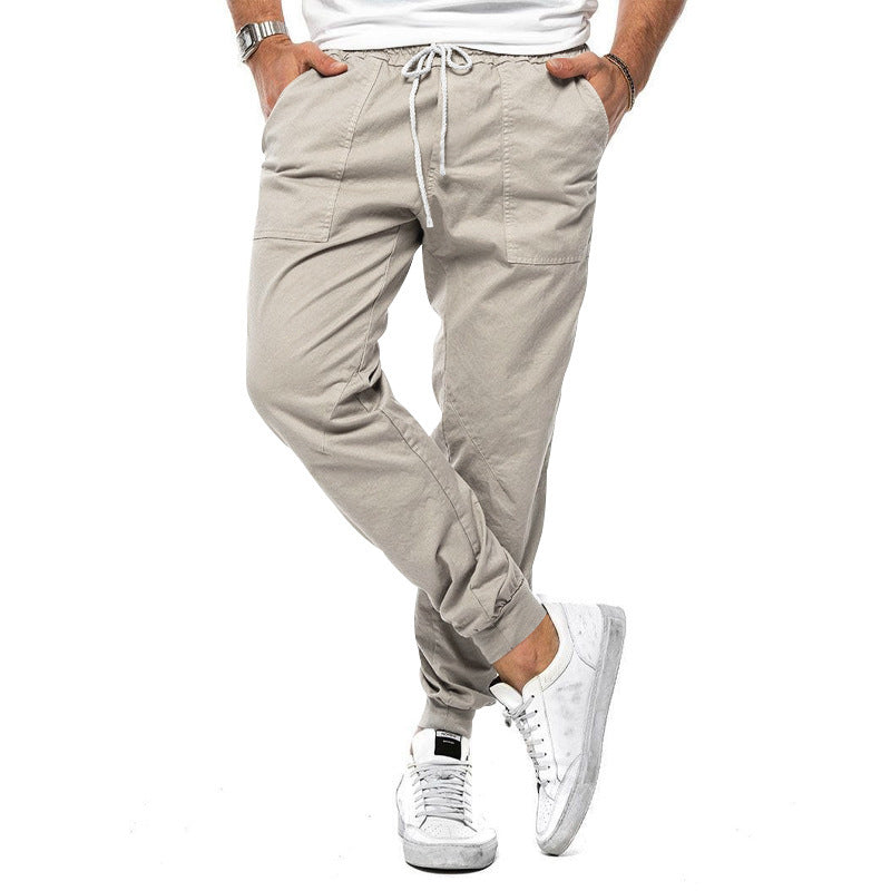 Pantalon Homme Décontracté Noir Uni
