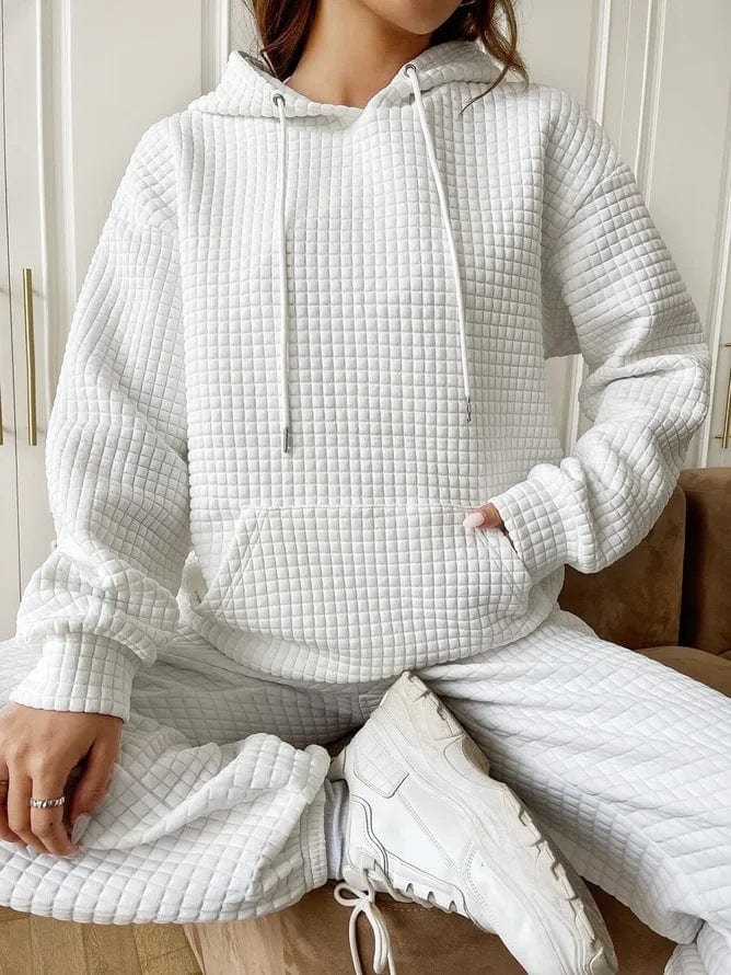 Sweat à Capuche Femme Long Manches Doux et Confortable