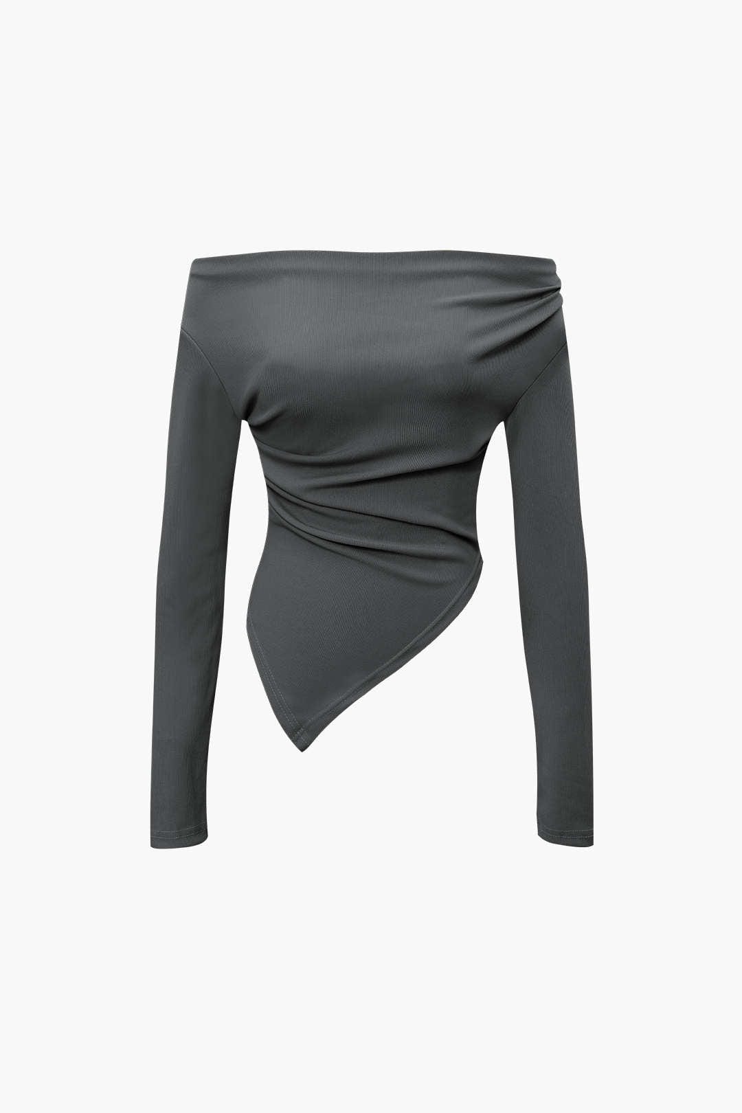 Ensemble Deux Pièces Élégant Asymétrique et Pantalon Large