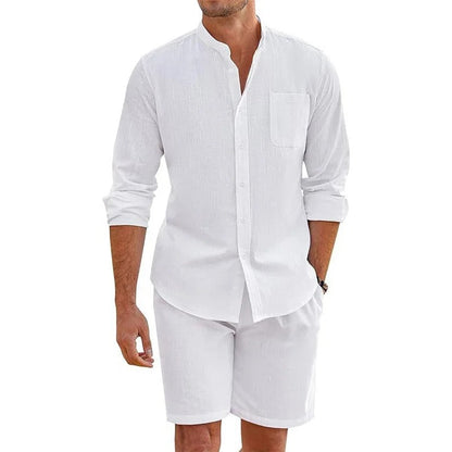 Ensemble Détente Chemise et Short de Lin Confortable