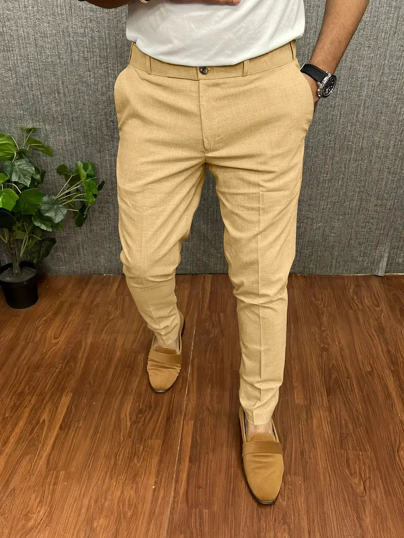 Pantalon Homme Élégant Noir Moderne