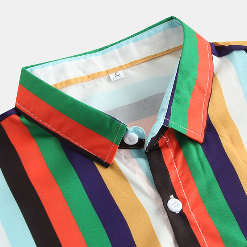 Chemise Homme Rayée Vintage Style