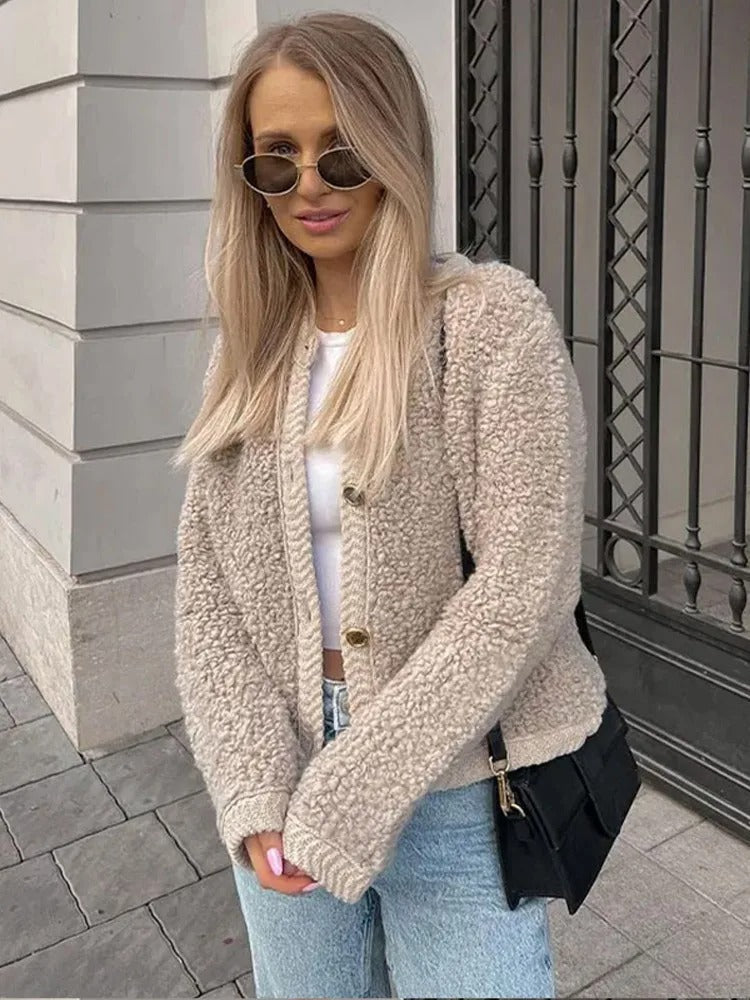 Cardigan Femme Élégant à Boutons - PanierRoyale