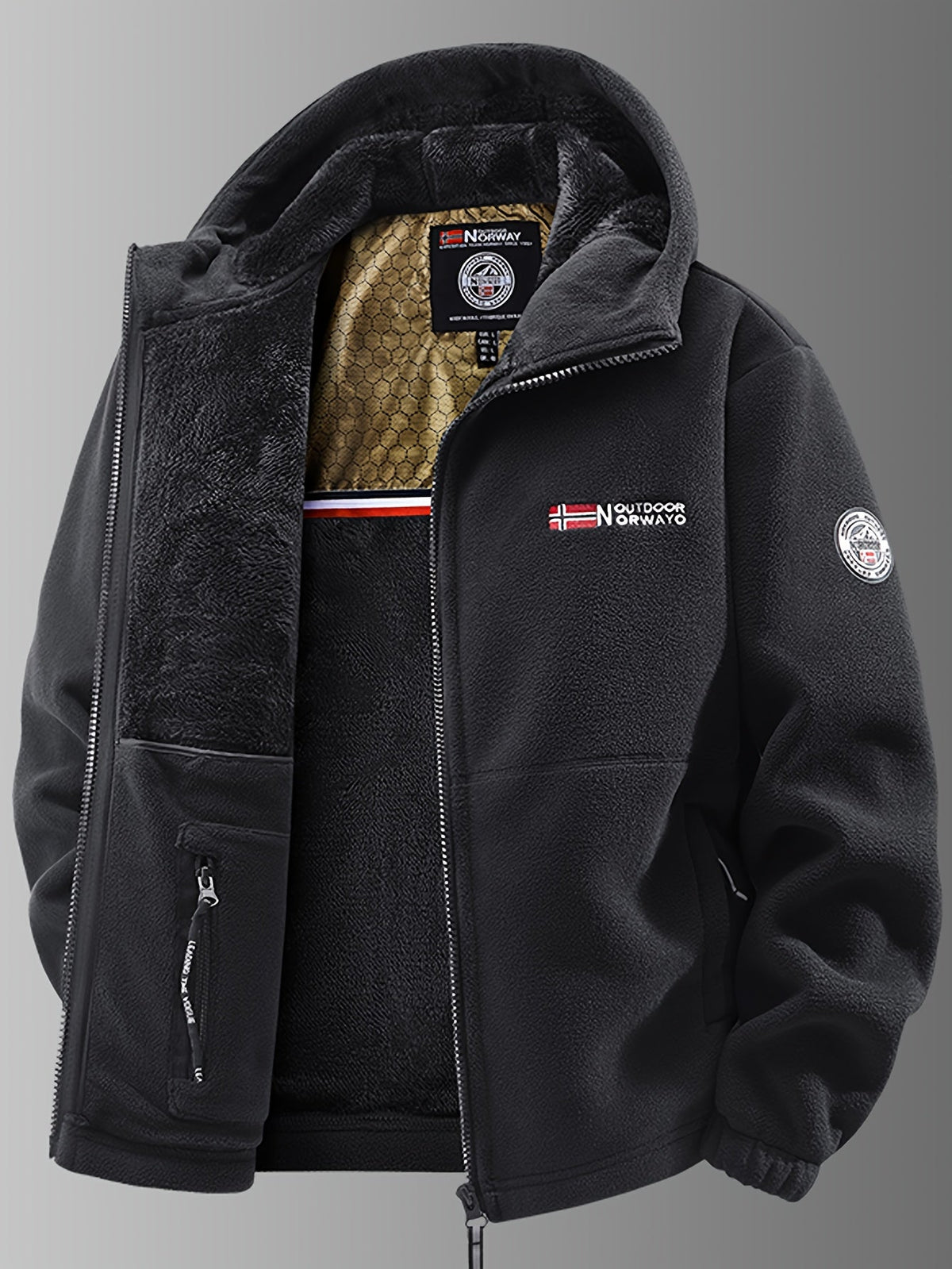 Veste Homme Hiver Doublure Polaire Coupe-Vent Déperlante