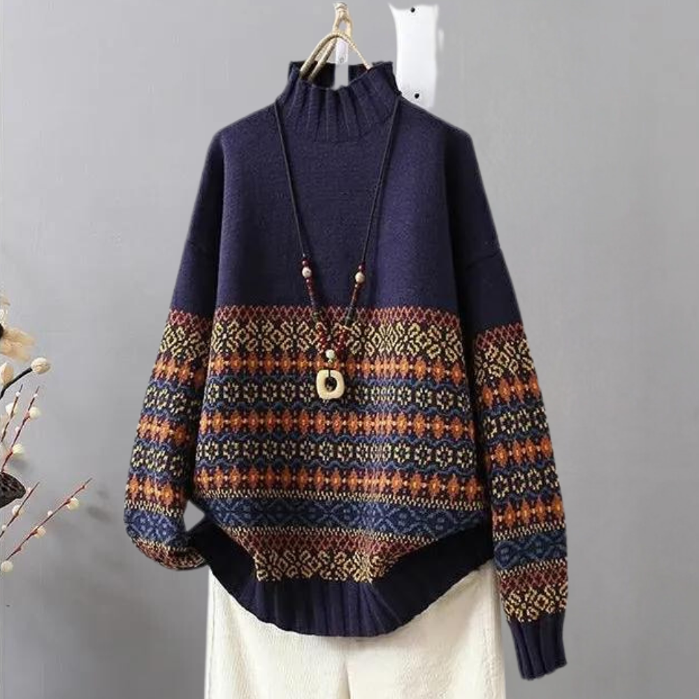 ALAYNE - Pull Col Roulé Elégant pour Femmes