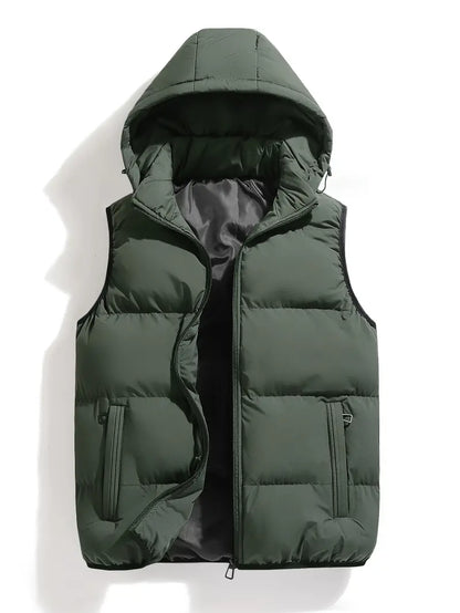 Blouson Hiver Homme Léger avec Capuche et Doublure Chaude