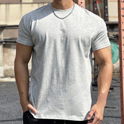 T-Shirt Homme Sport Coton Manches Courtes Respirant