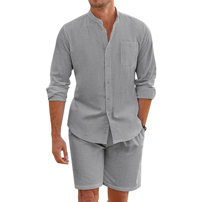 Ensemble Détente Chemise et Short de Lin Confortable