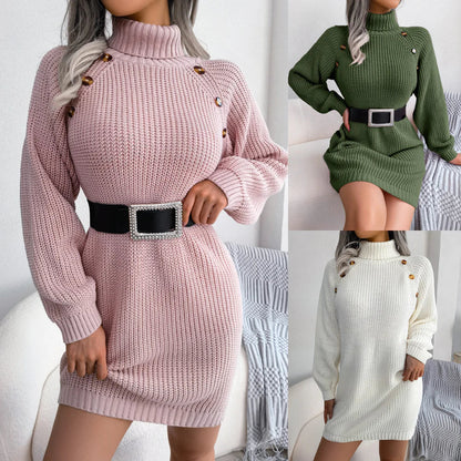Robe Tricot Élégante à Manches Longues pour Femme - PanierRoyale