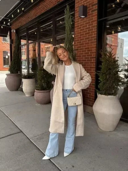 Jeans Haute Taille Évasée Femme Moderne