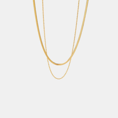 Collier Femme Métal Double Chaîne Minimaliste