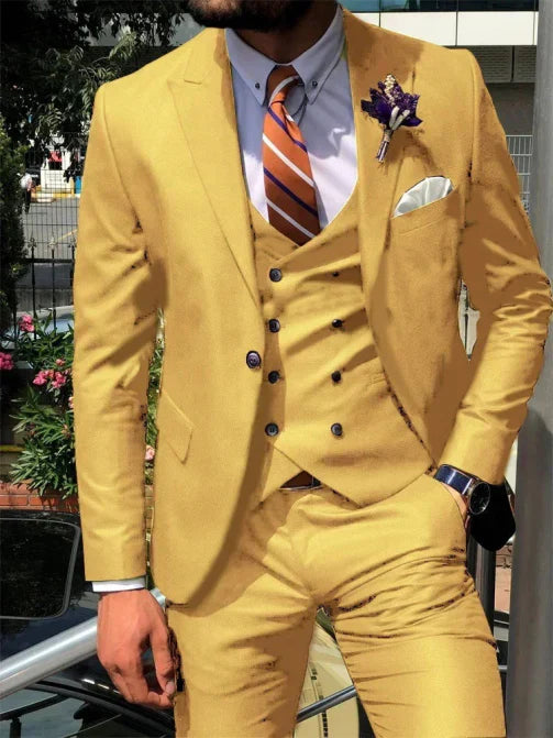 Costume Mariage Homme Classique Tailleur Noir Slim Fit