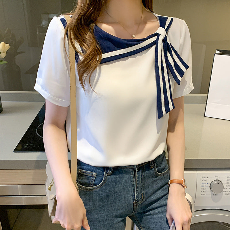 Blouse Femme Élégante en Soie avec Décolleté Profond et Manches Bouffantes