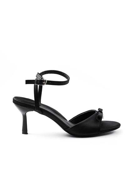 Sandales à Talons Noires Élégantes pour Femmes