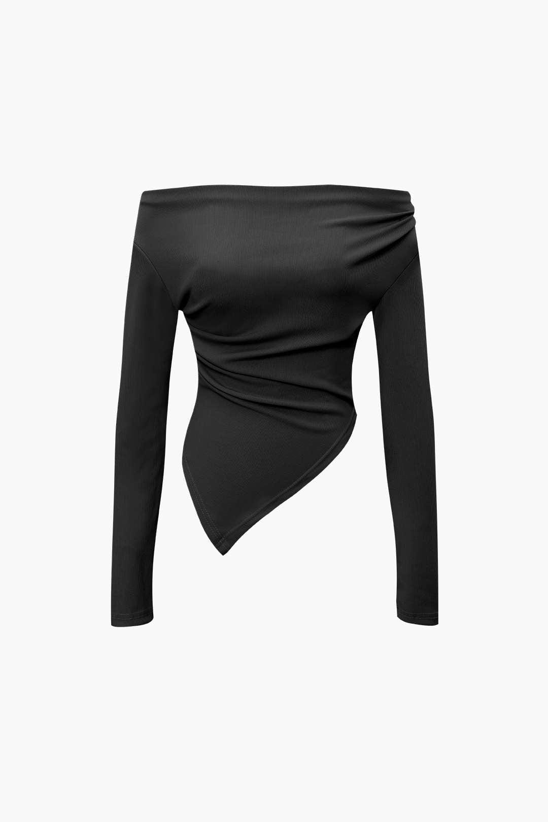 Ensemble Deux Pièces Élégant Asymétrique et Pantalon Large
