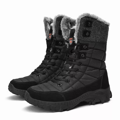 Bottes Hiver Homme Cuir Noir Imperméables