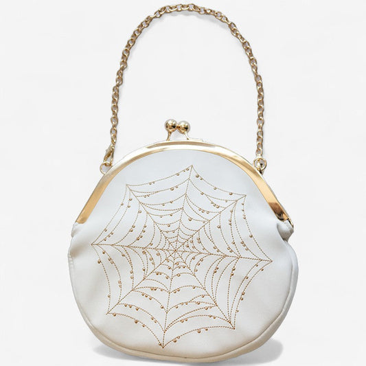 Sac à Main Toile Noir avec Chaîne en Métal - PanierRoyale