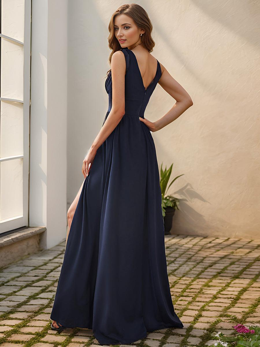 Robe de soirée Femme Taille empire Col en V Fluide