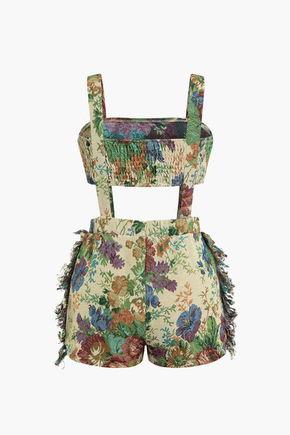 Robe deux pièces fleuri vintage chic