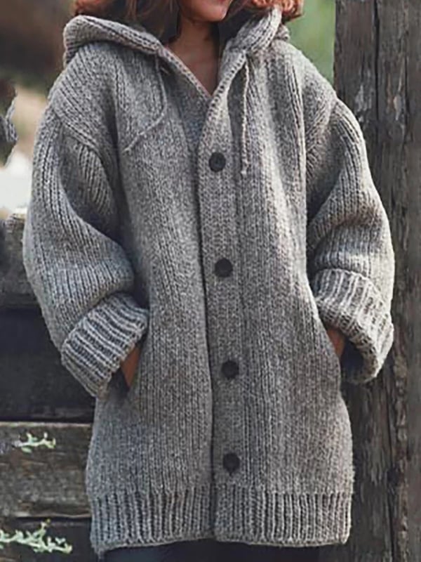 Gilet Femme Long Capuche Doux et Confortable