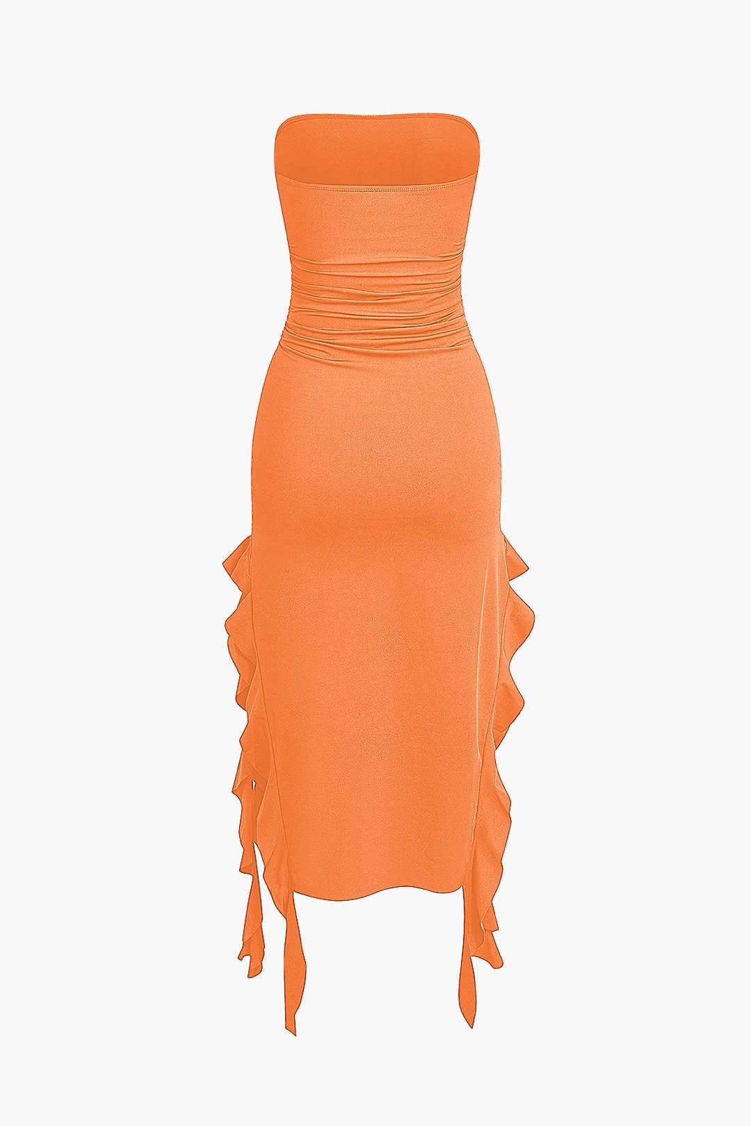 Robe Maxi Élégante avec Volants Féminins