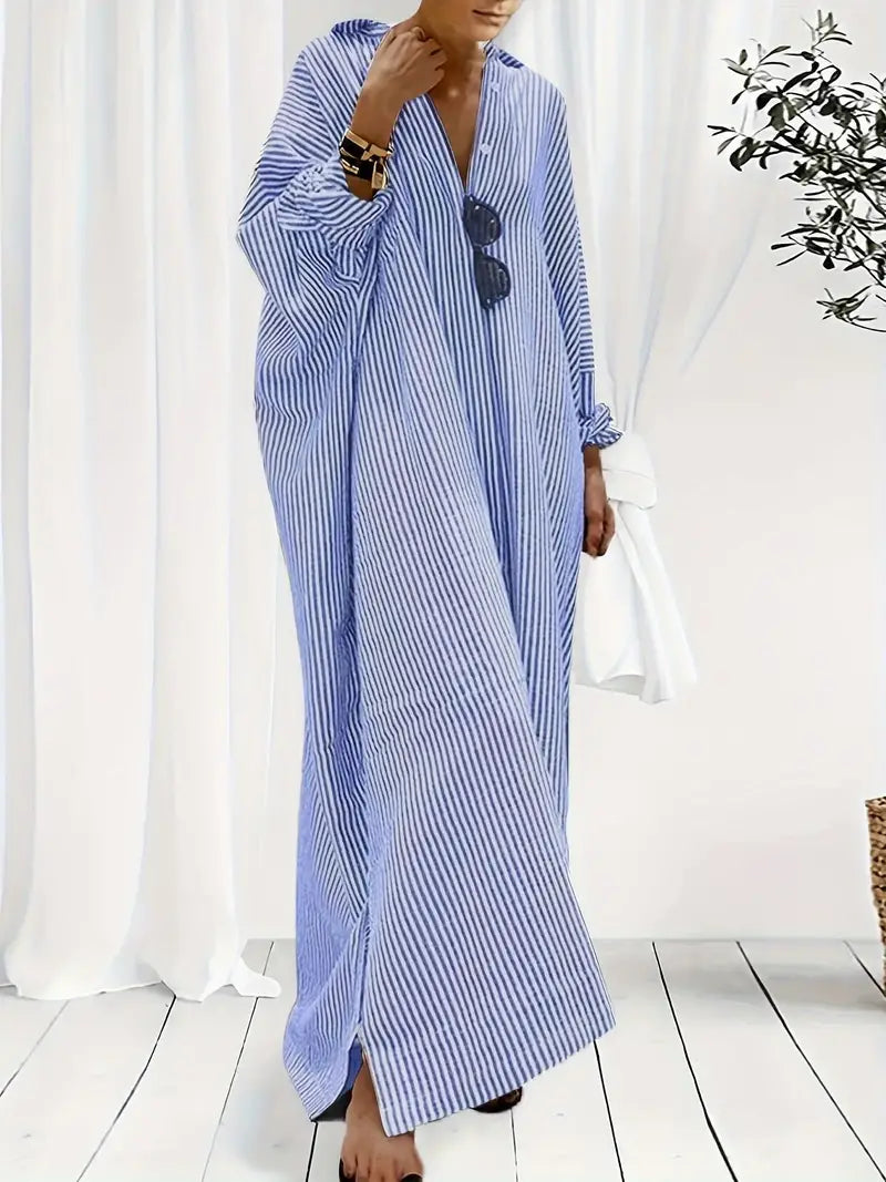 Robe Grande Taille Été Rayures Chics et Féminines