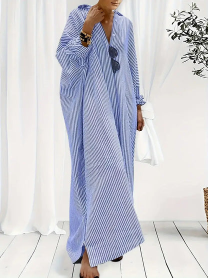 Robe Grande Taille Été Rayures Chics et Féminines