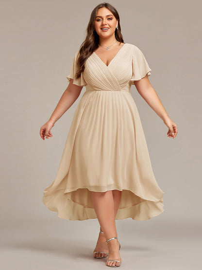 Robe Femme Coupe Fluide Col en V Élégante pour Invitée de Mariage