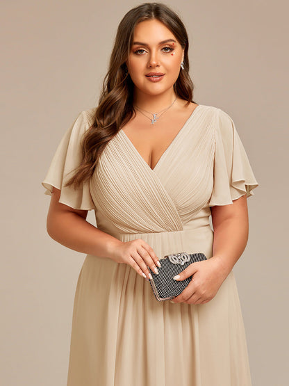 Robe Femme Coupe Fluide Col en V Élégante pour Invitée de Mariage