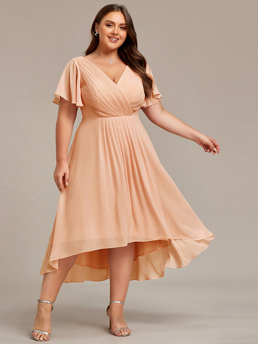 Robe Femme Coupe Fluide Col en V Élégante pour Invitée de Mariage