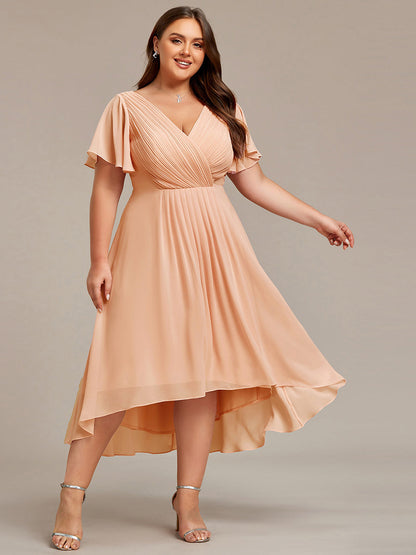 Robe Femme Coupe Fluide Col en V Élégante pour Invitée de Mariage
