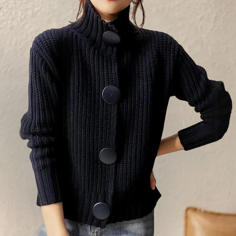 Gilet femme doux à fermeture dorée - PanierRoyale