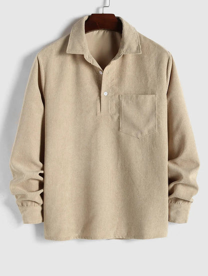 Pull Côtelé Chaud et Confortable pour Hiver