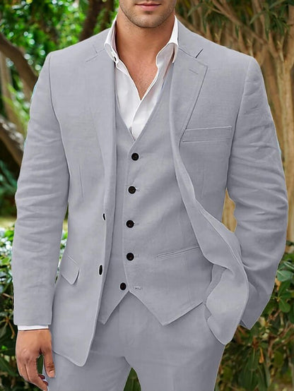 Costume Homme Classique 3 Pièces Noir Élégant