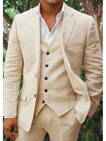 Costume Homme Classique 3 Pièces Noir Élégant