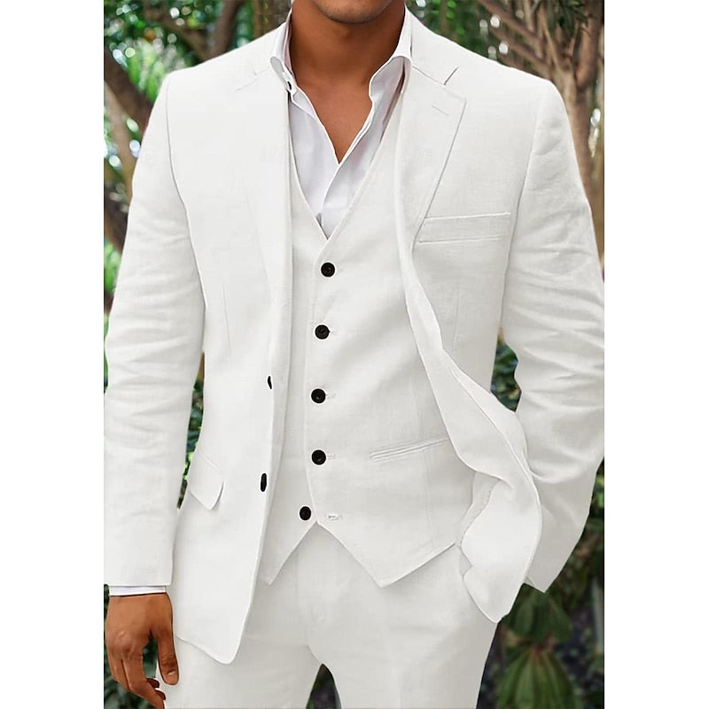 Costume Homme Classique 3 Pièces Noir Élégant
