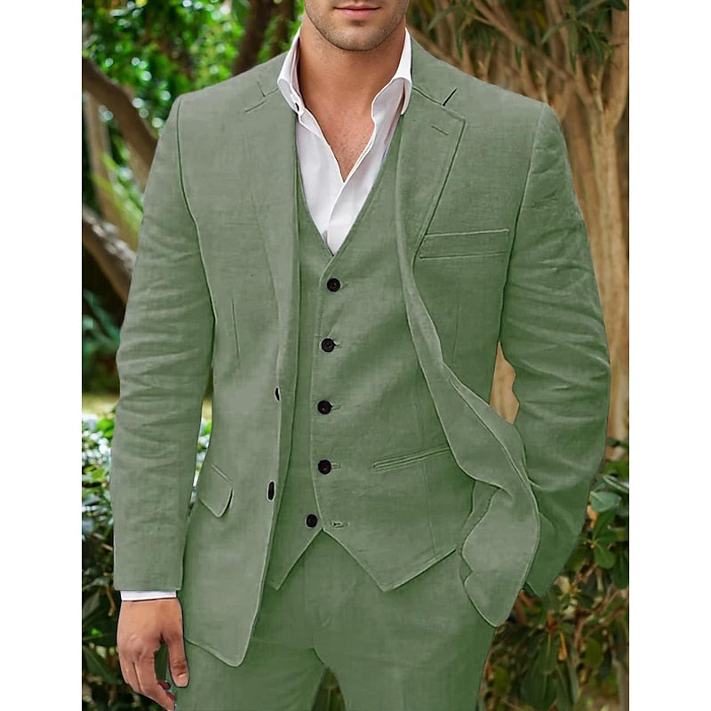 Costume Homme Classique 3 Pièces Noir Élégant