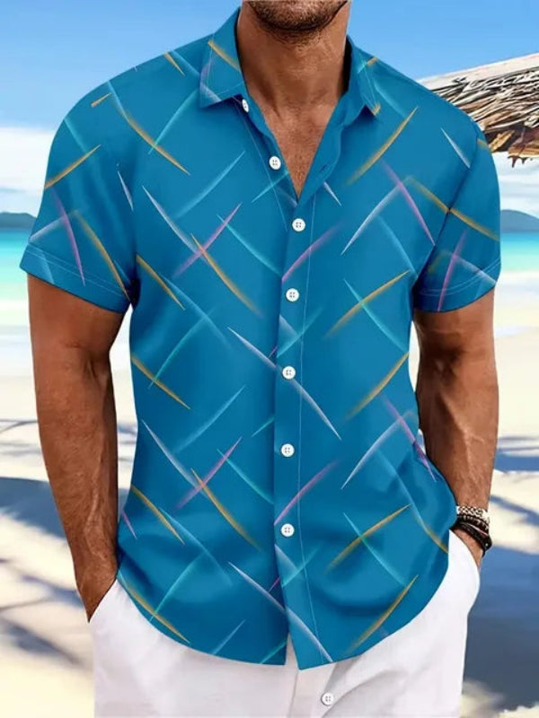 Chemise Homme Décontractée Imprimée Estivale