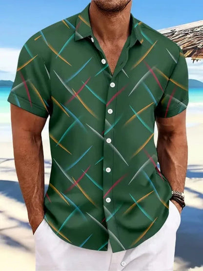 Chemise Homme Décontractée Imprimée Estivale
